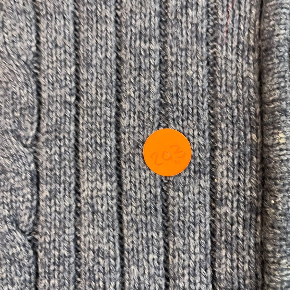 Columbia Sportswear XCO Mens XL Blue Full Zip Cable Knit Mock Neck Sweater XL - Picture 7 of 7